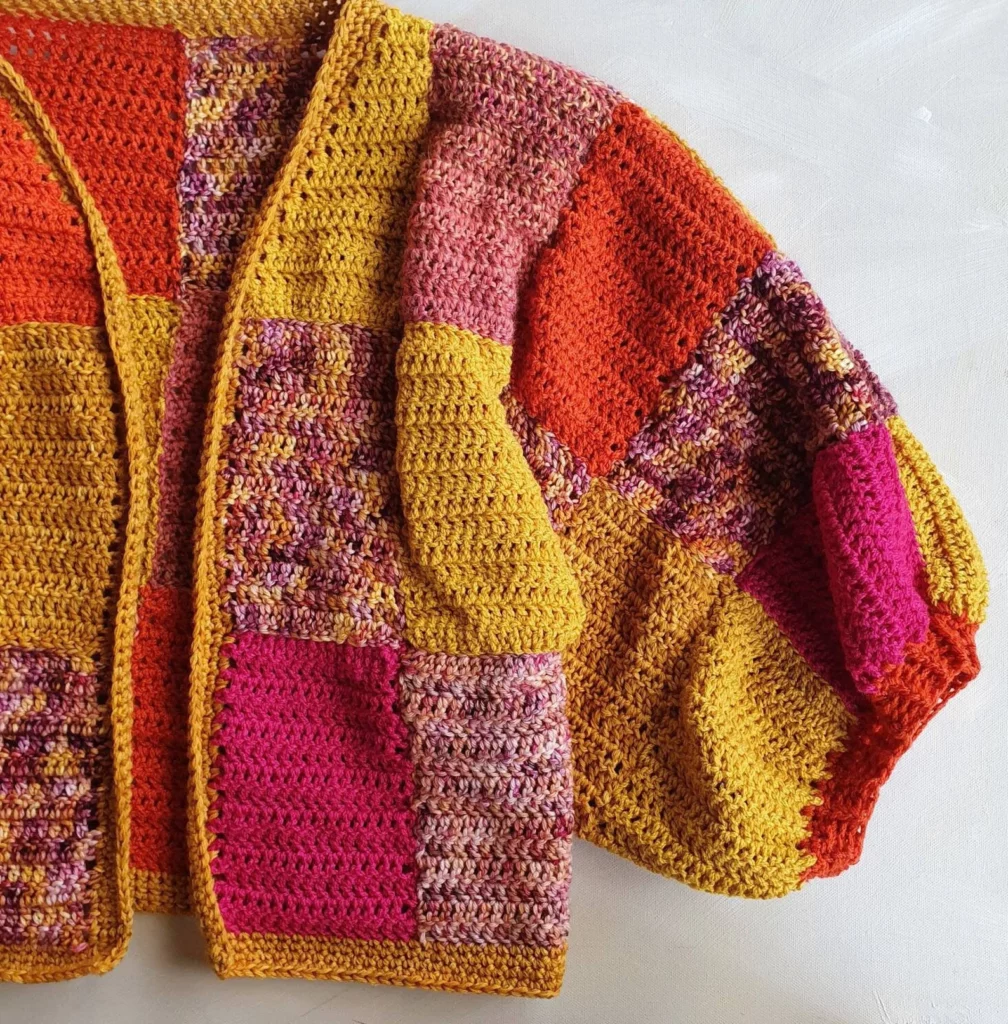 crochet patchwork cardigan pattern