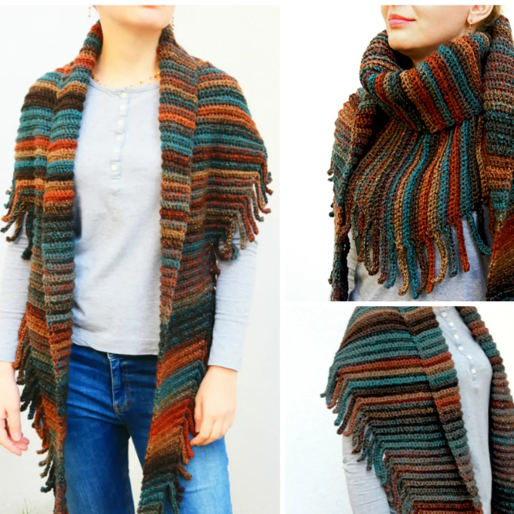 crochet scarf pattern with fringe