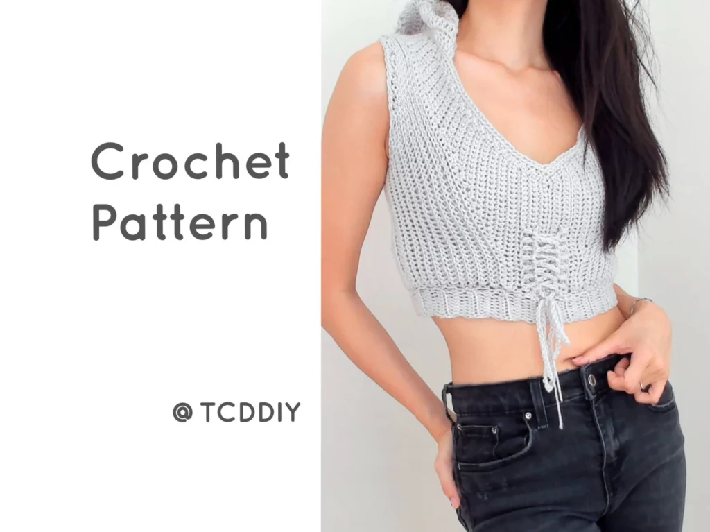 Easy Crochet Corset Top Tutorial, Crochet Crop Top