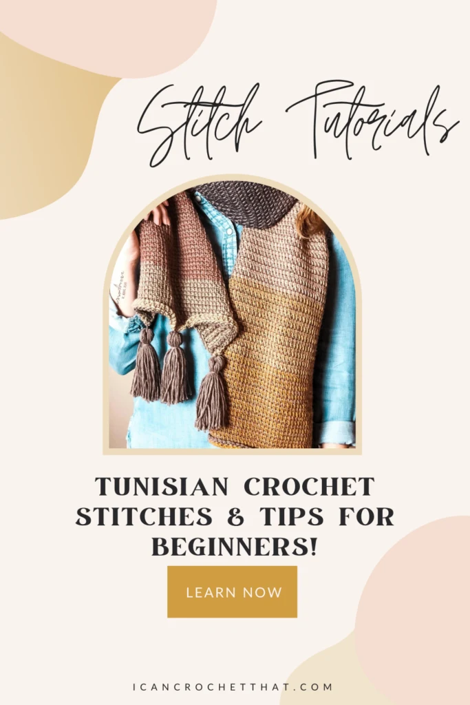 5 Simple Stitches for Tunisian Crochet Beginners + Tips!