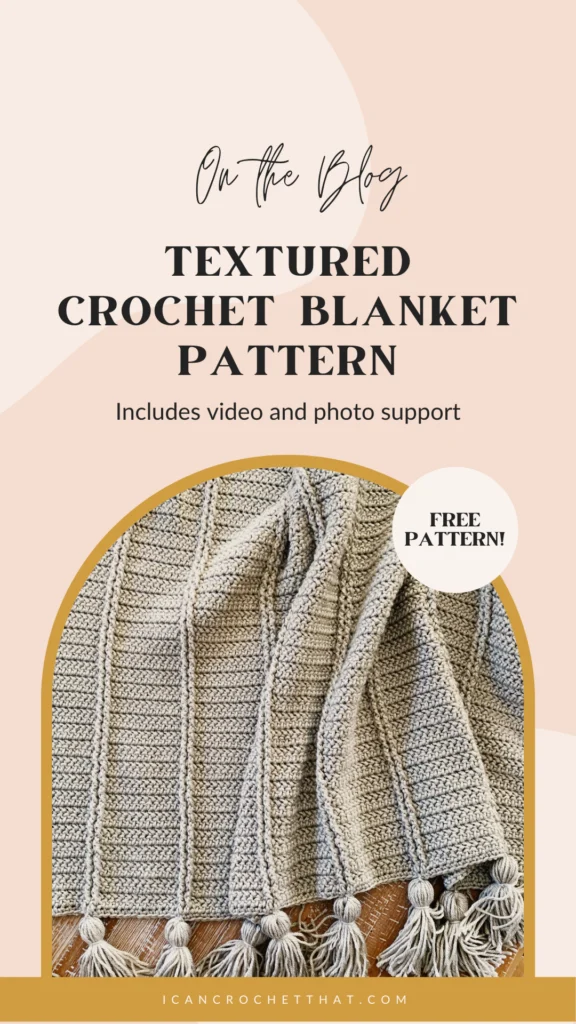 the kara blanket a  textured crochet blanket pattern