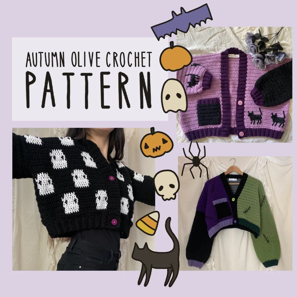 crochet halloween cardigan pattern