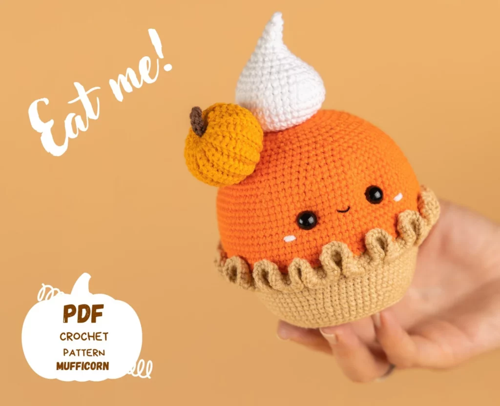 crochet pumpkin cupcake pattern