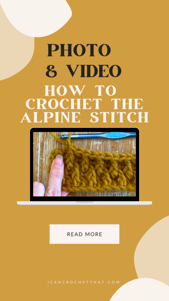 crochet alpine stitch video tutorial