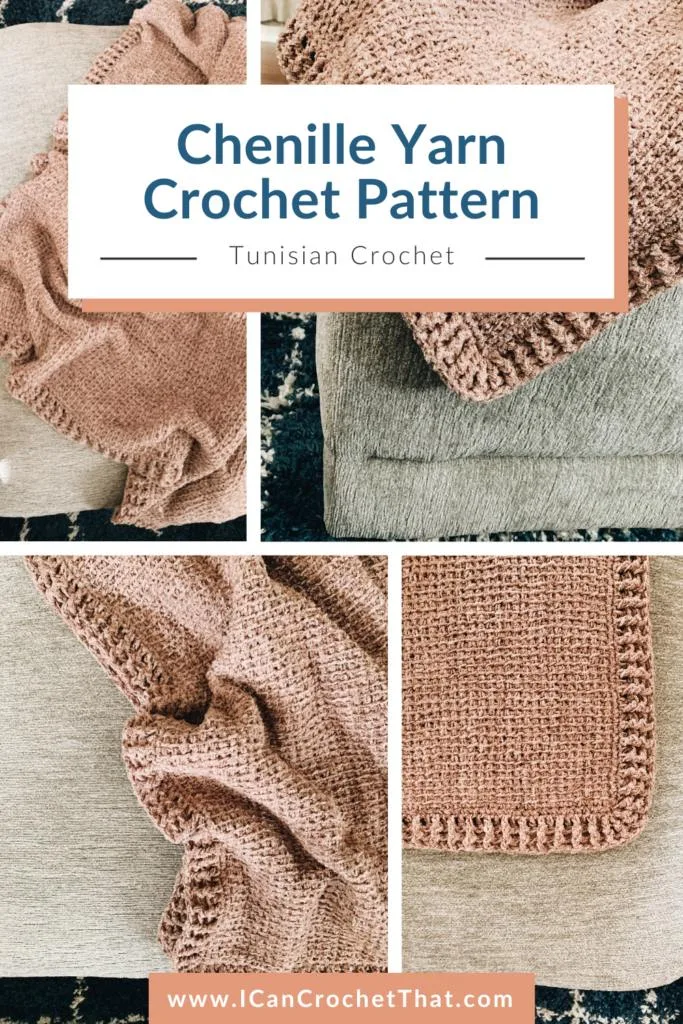 Chenille Yarn Crochet Pattern The Logan Blanket I Can Crochet That