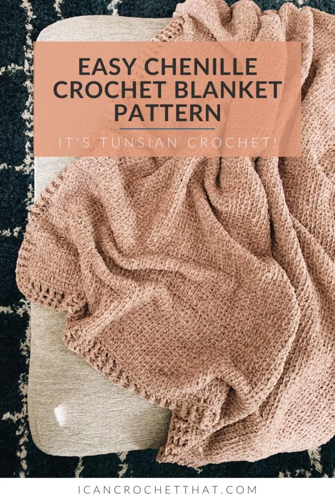 easy chenille crochet blanket pattern
