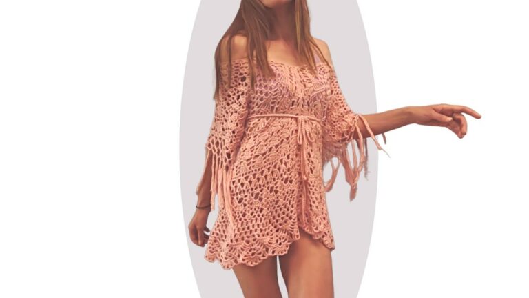 Crochet Detail Beach Cover Up Dress main image 1