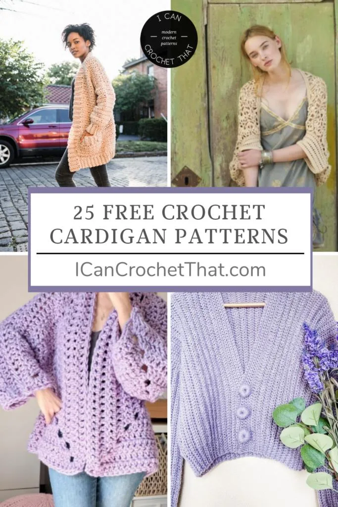 25 Free Crochet Cardigan Patterns for All Seasons - I Can Crochet That