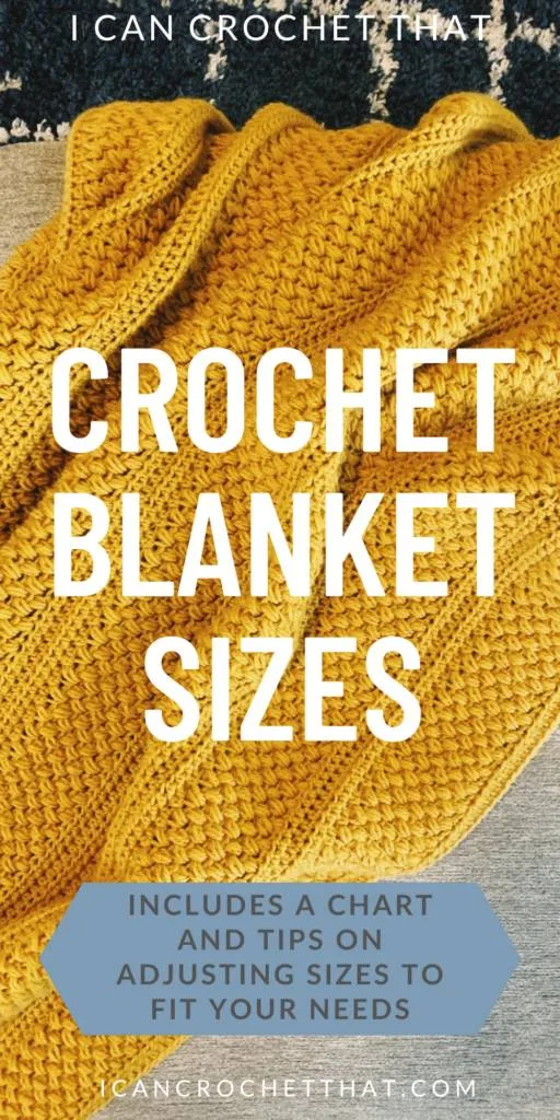chart for crochet blanket sizes
