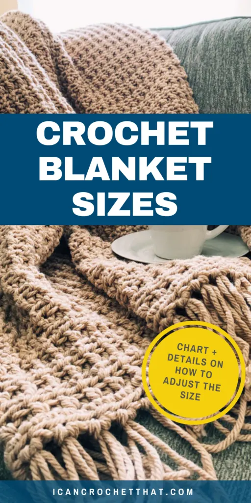 crochet blanket size chart