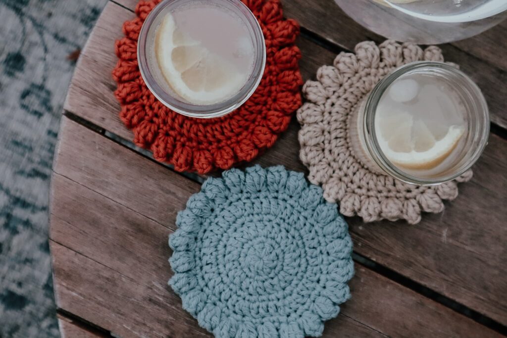 Boho Car Cup Holder Coasters: Crochet pattern