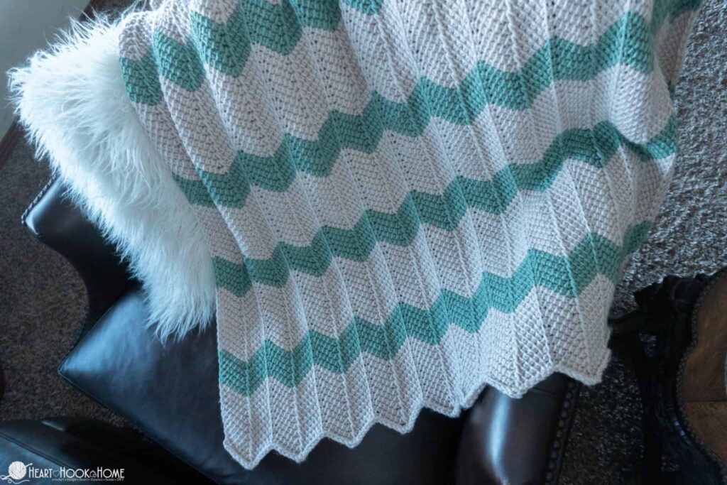 How to Crochet the Tunisian Yarn Over Lace Stitch - Heart Hook Home