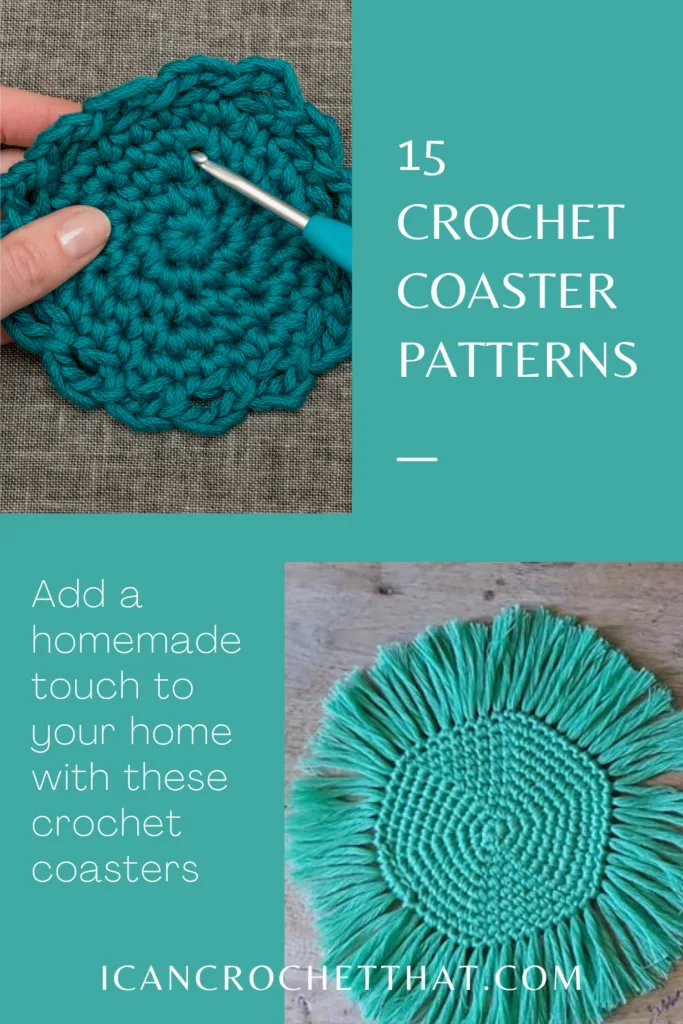 a round up of crochet coaster patterns
