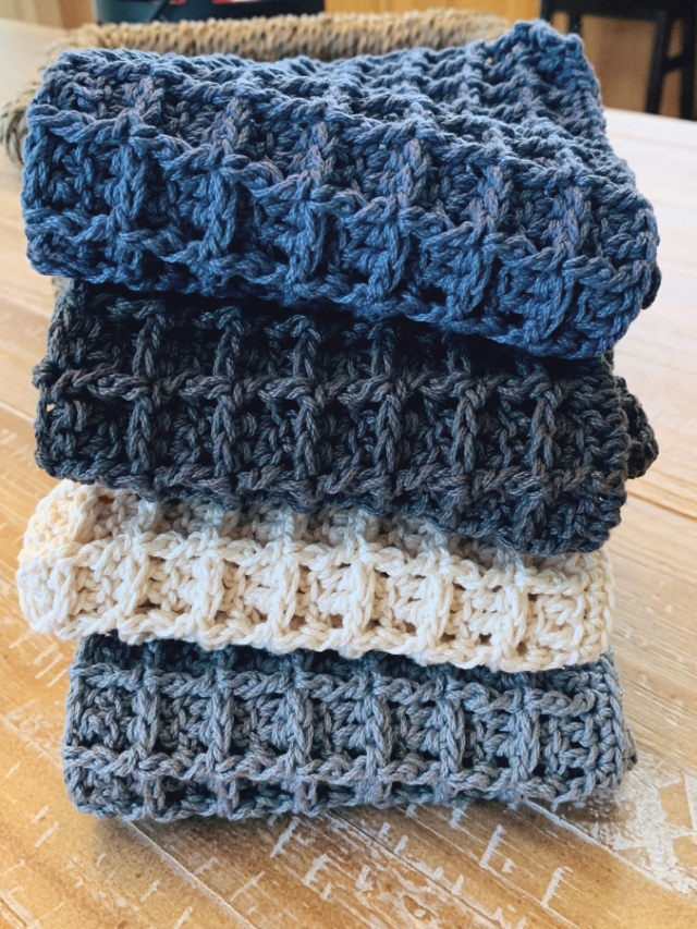 waffle-stitch-crochet-dishcloth-pattern