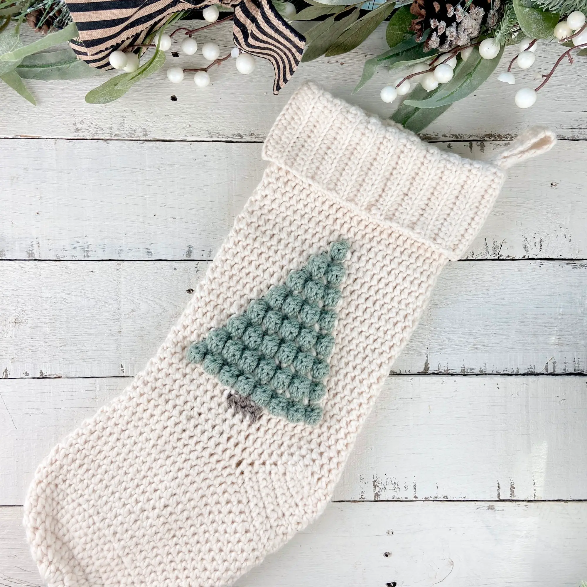 Best Crochet Christmas Stocking Easy Free Pattern - OkieGirlBling