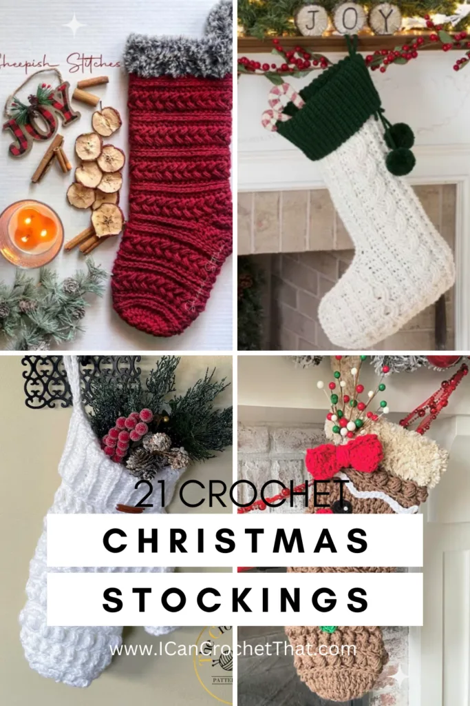 18 Fun Crochet Stocking Patterns - 2023 edition - Truly Crochet