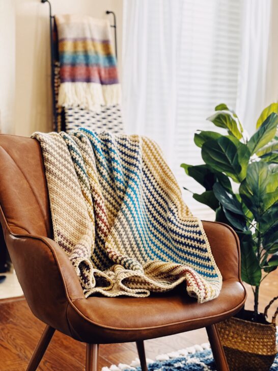 Striped Corner to Corner Crochet Blanket Pattern – The Penny