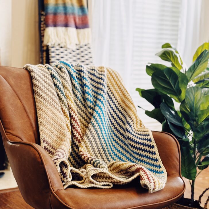 Striped Corner to Corner Crochet Blanket Pattern – The Penny