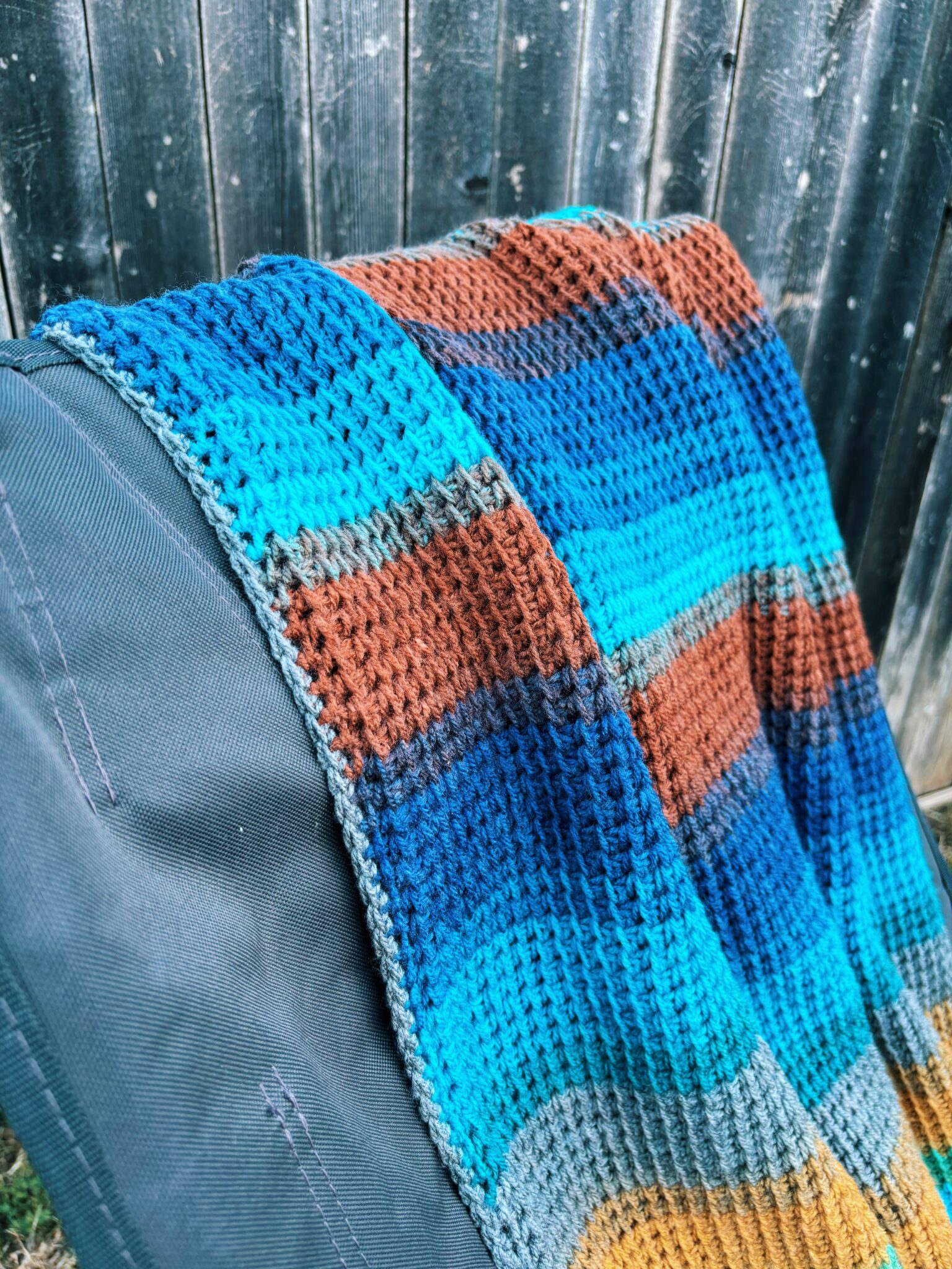 A NoCurl Tunisian Crochet Camping Blanket Pattern The Quinn I Can