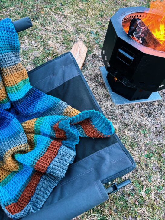 A No-Curl Tunisian Crochet Camping Blanket Pattern – The Quinn