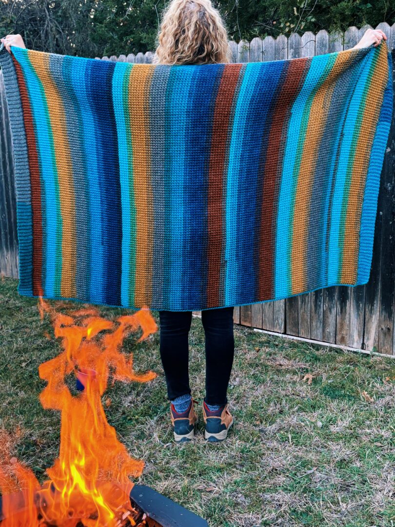 A NoCurl Tunisian Crochet Camping Blanket Pattern The Quinn I Can Crochet That