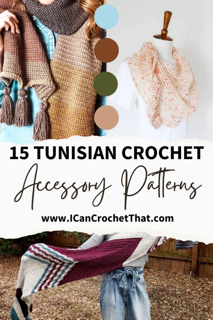Roundup of 15 Tunisian Crochet Scarf & Hat Patterns