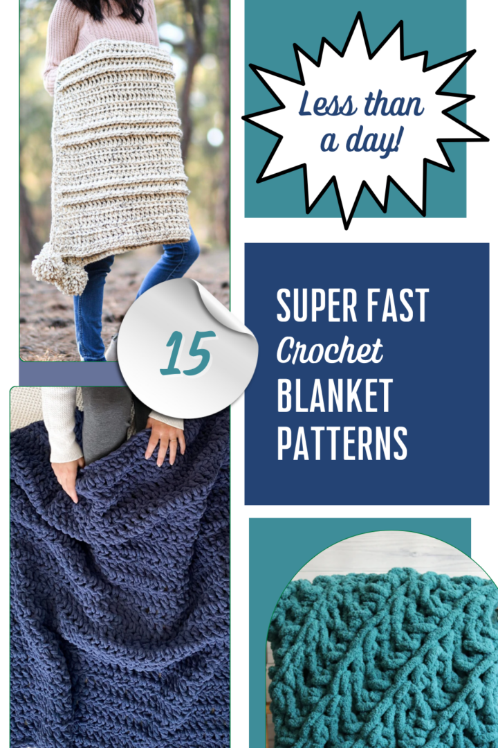 15 Crochet Blanket Patterns You Can Finish in One Day (Really!) - I Can ...