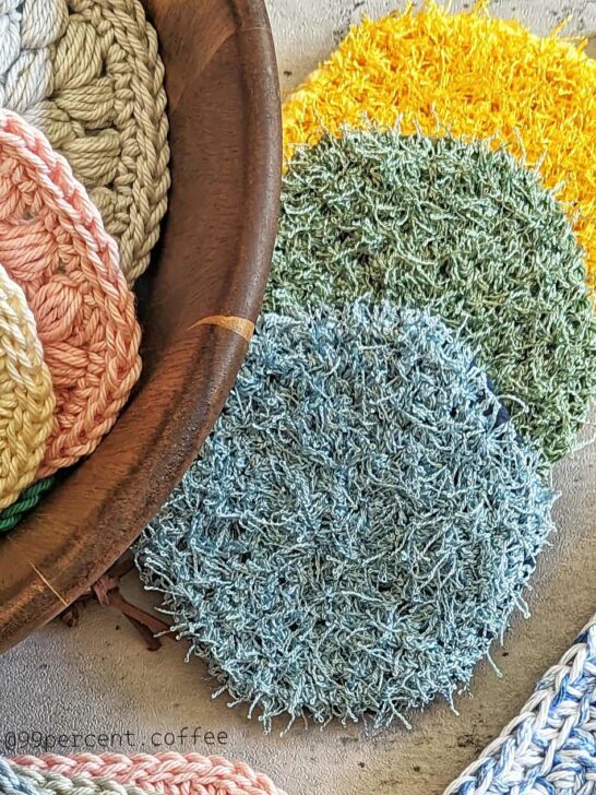 15 Useful Crochet Patterns That Use Scrubby Yarn