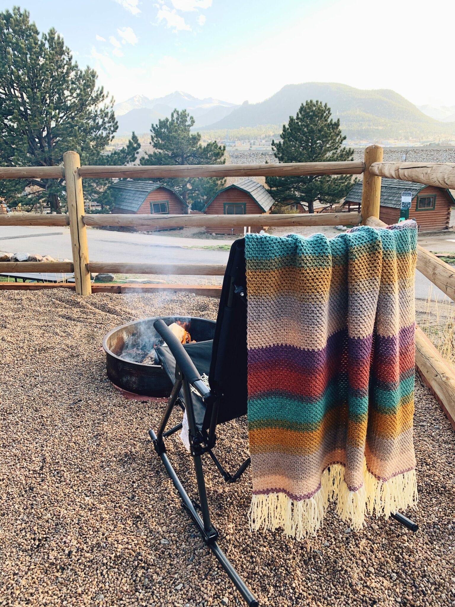 Linen Stitch Crochet Blankets Using Self-Striping Yarn