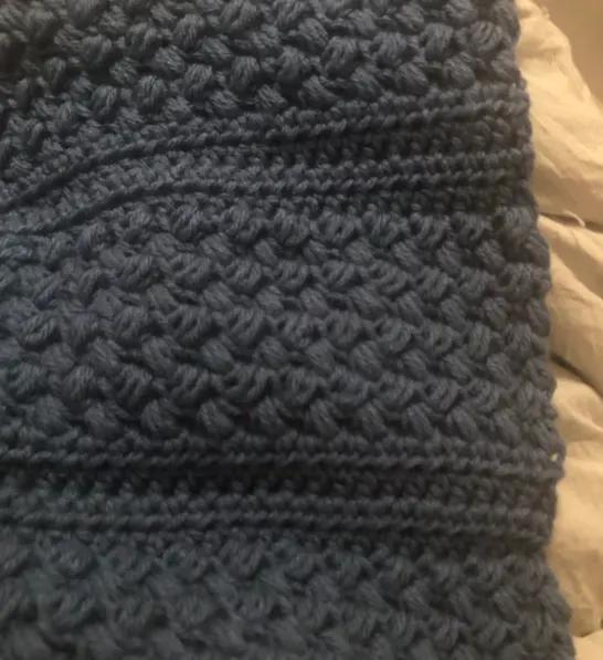 dark gray finley crochet blanket pattern