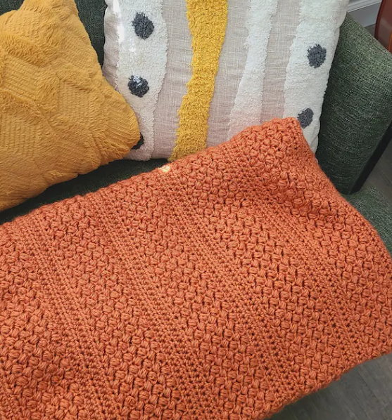 orange crochet blanket pattern