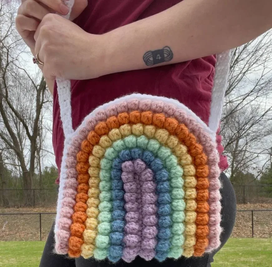 rainbow crochet purse pattern