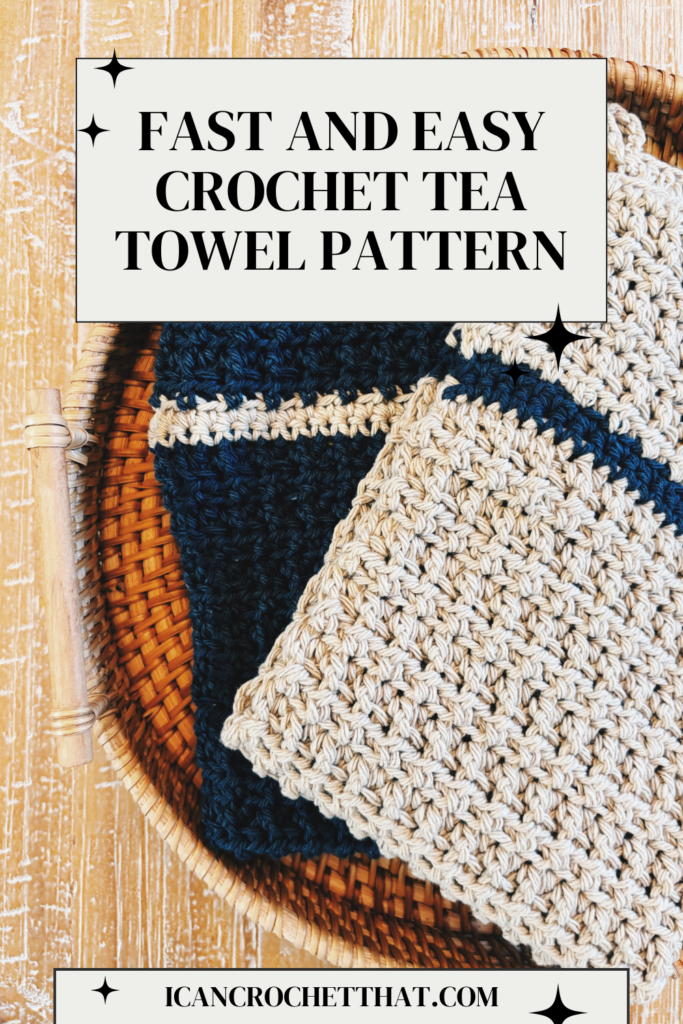 Crochet kitchen towel pattern with a simple, beginner-friendly design for practical use.