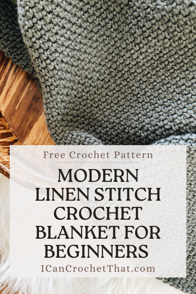 Simple Linen Stitch Crochet Throw Pattern - I Can Crochet That