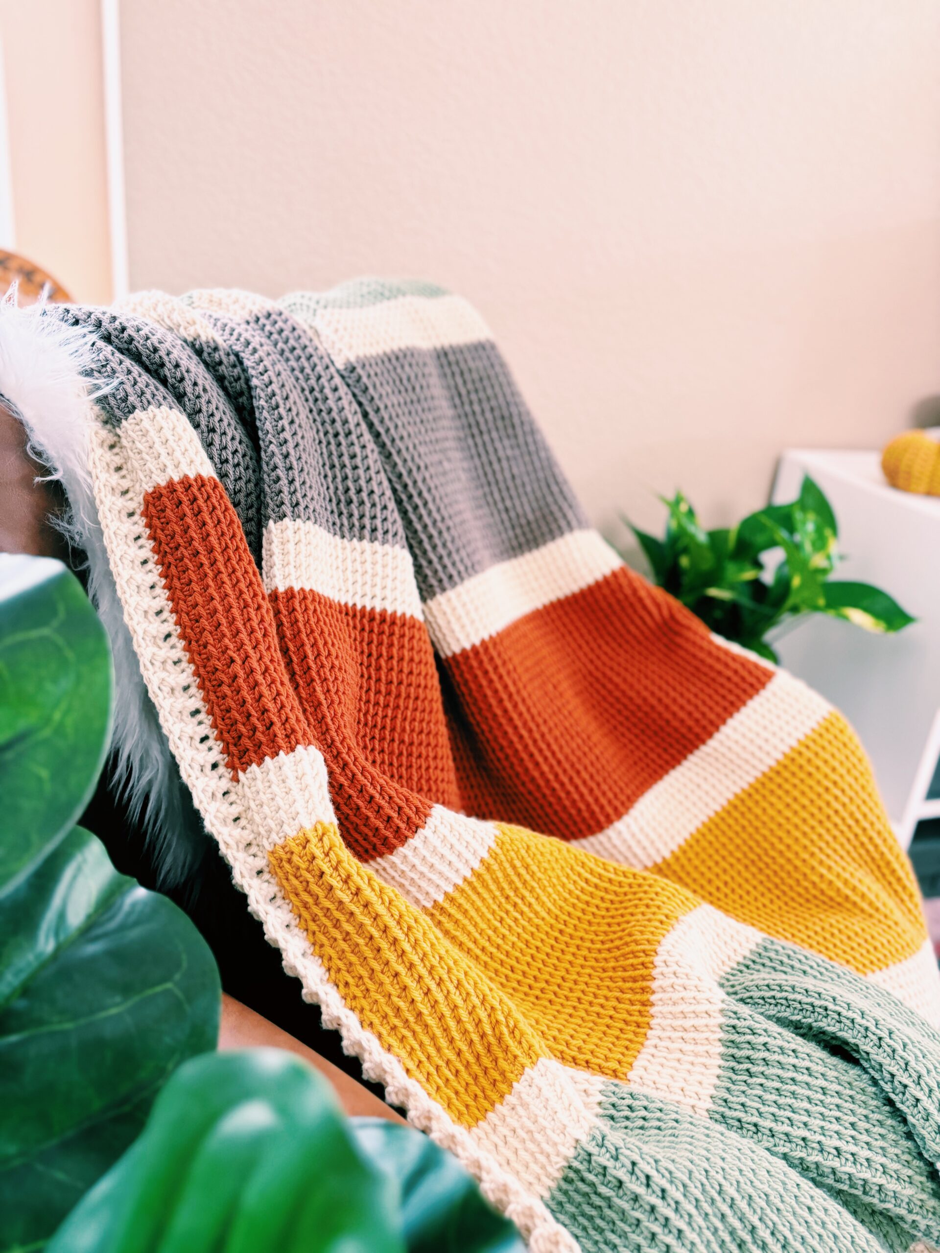 Cozy Tunisian Crochet Fall Blanket Pattern - I Can Crochet That
