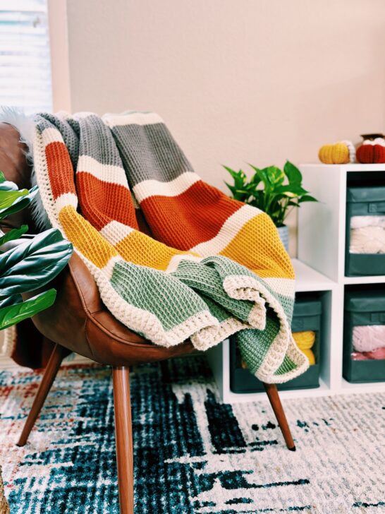 Cozy Tunisian Crochet Fall Blanket Pattern