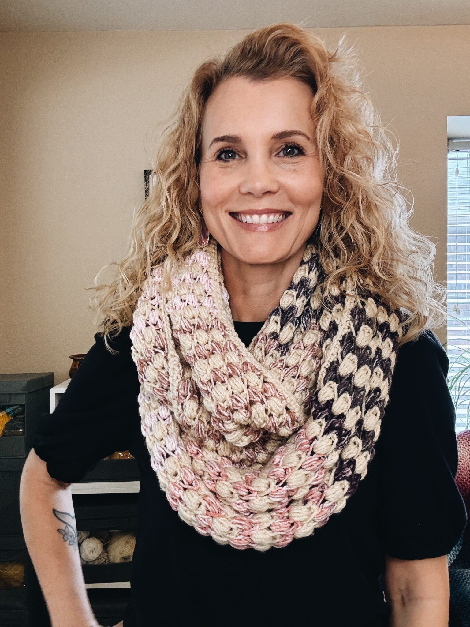 Free Tunisian Crochet Infinity Scarf Pattern - I Can Crochet That