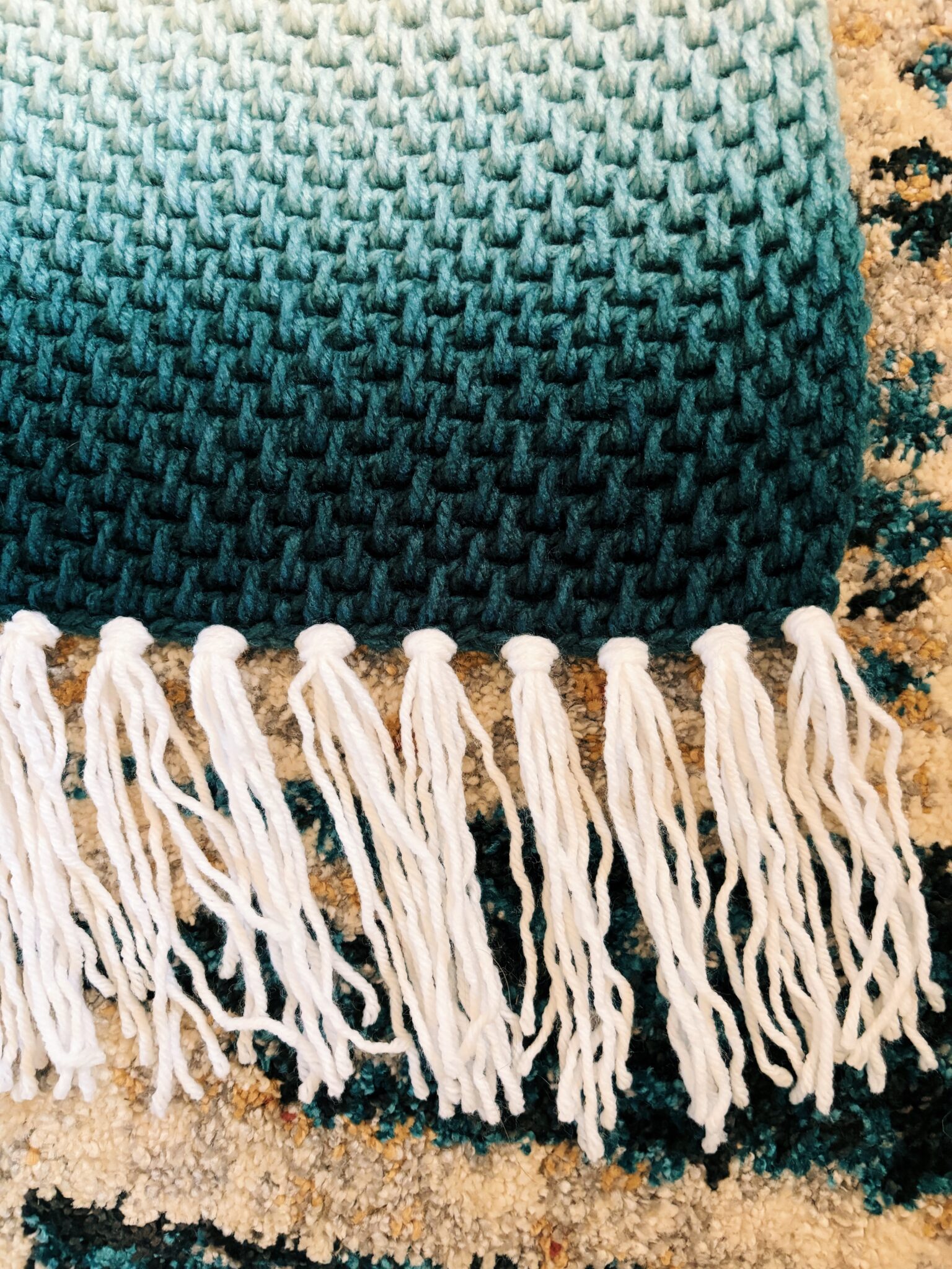Free Tunisian Crochet Gradient Blanket Pattern I Can Crochet That