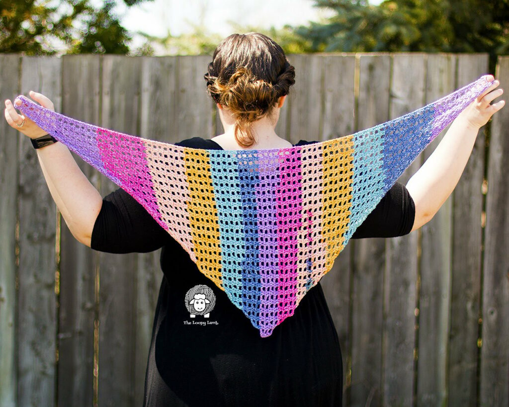 colorful crochet shawl pattern