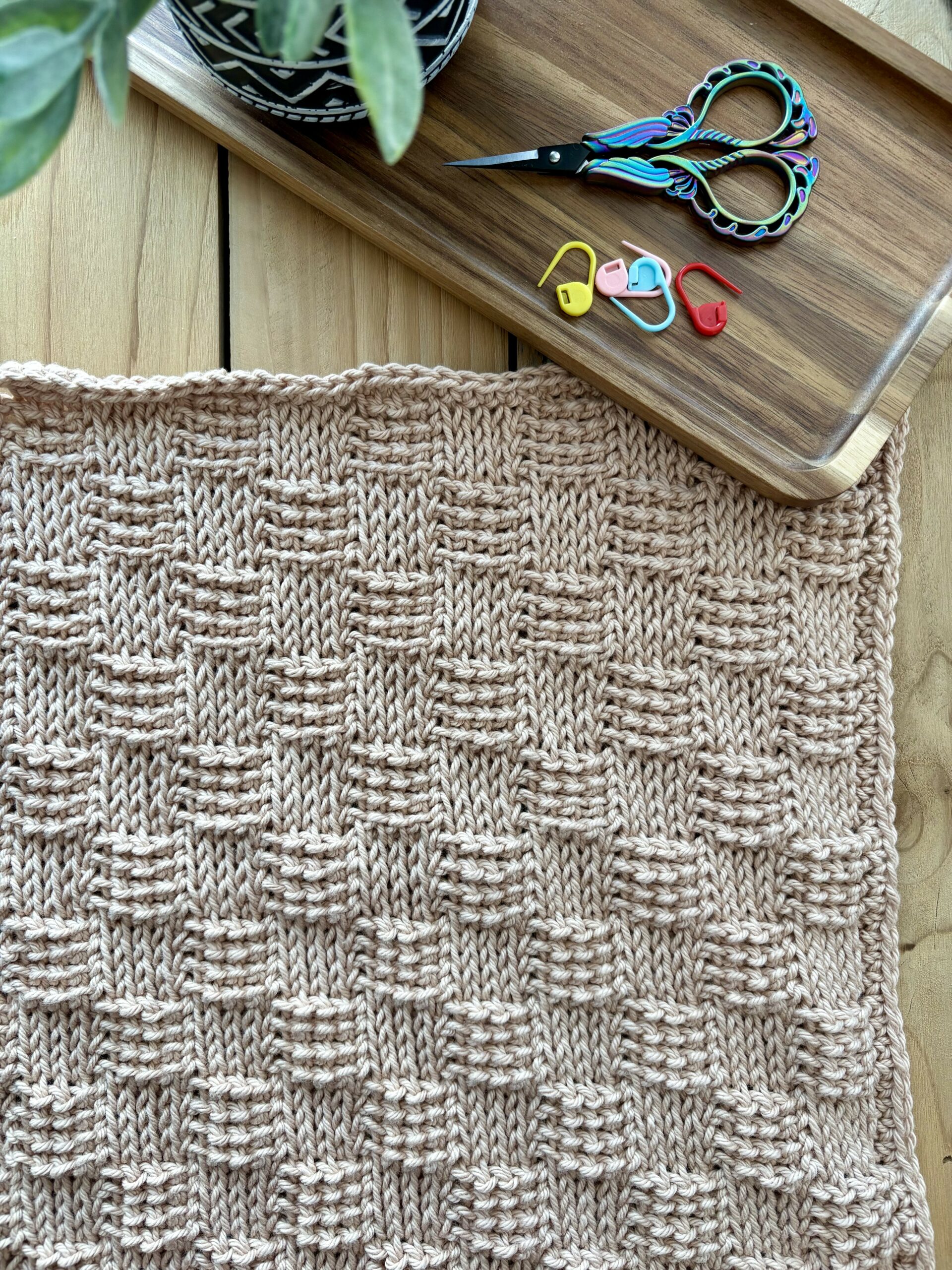 Crochet a Beautiful Basket Weave Washcloth – Free Tunisian Crochet Pattern!