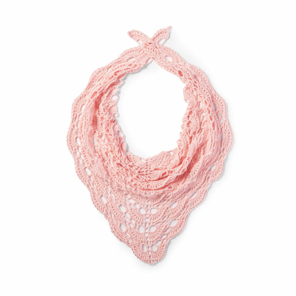 pink crochet shawlette pattern