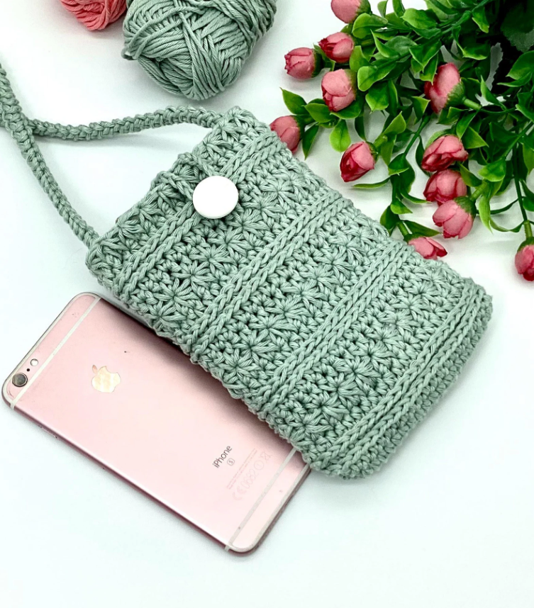 crochet cell phone case holder