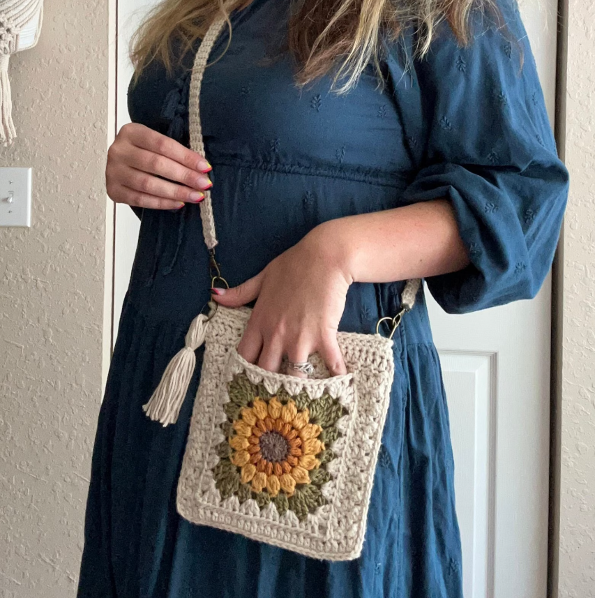 crochet granny square bag pattern