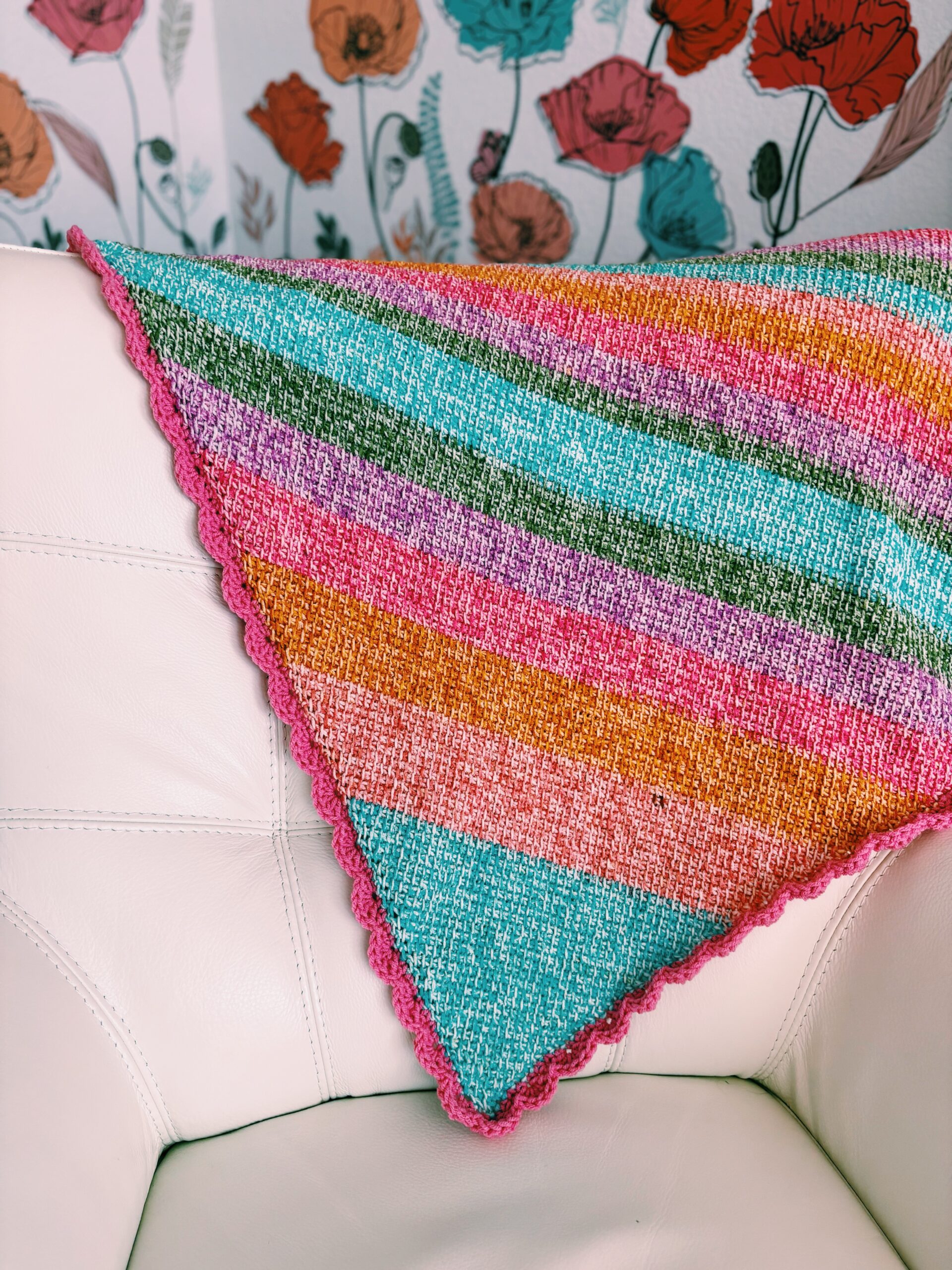 Free Tunisian Crochet Corner-to-Corner Baby Blanket Pattern