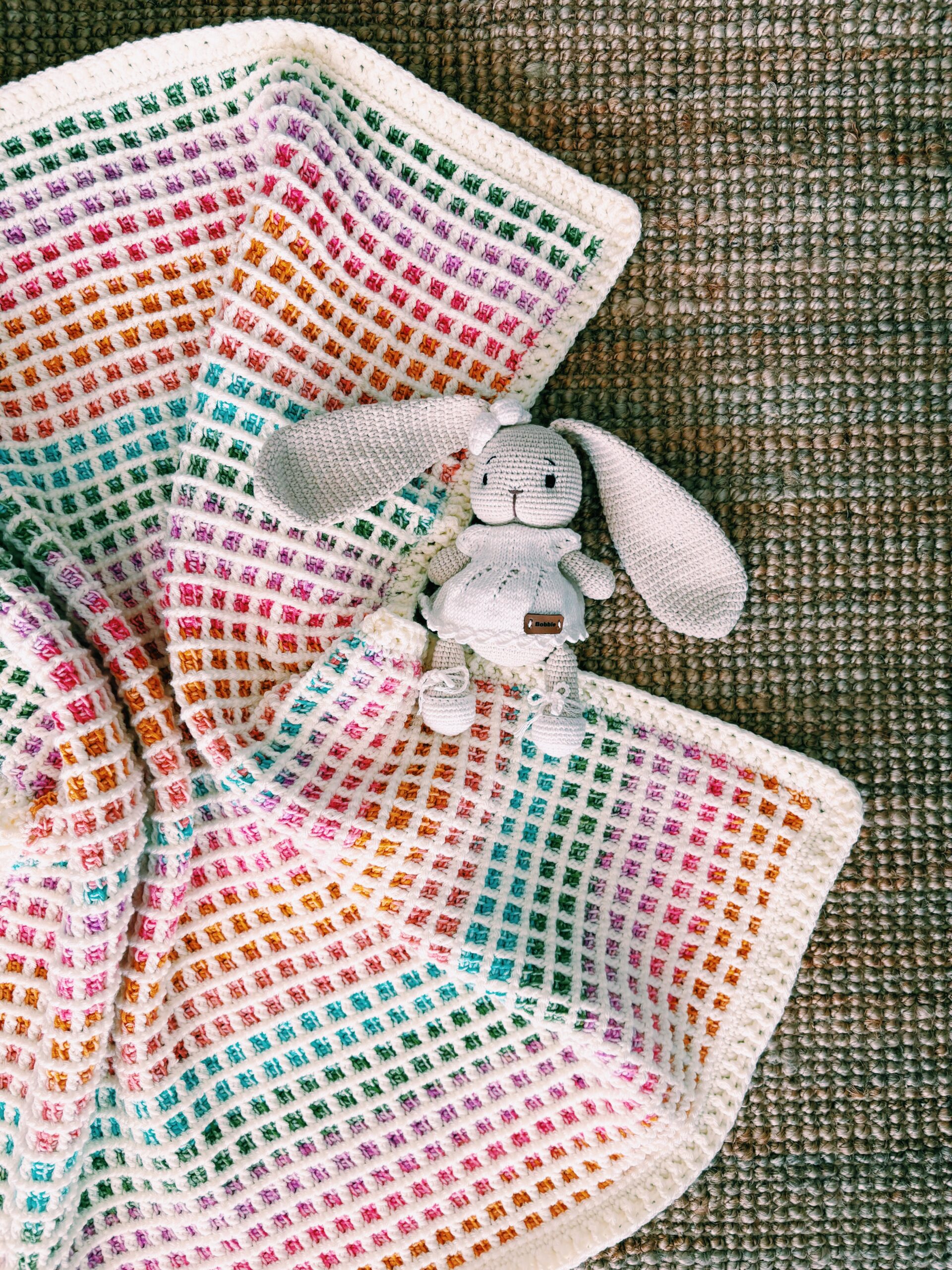 Textured Tunisian Crochet Baby Blanket Pattern – Free Waffle Stitch