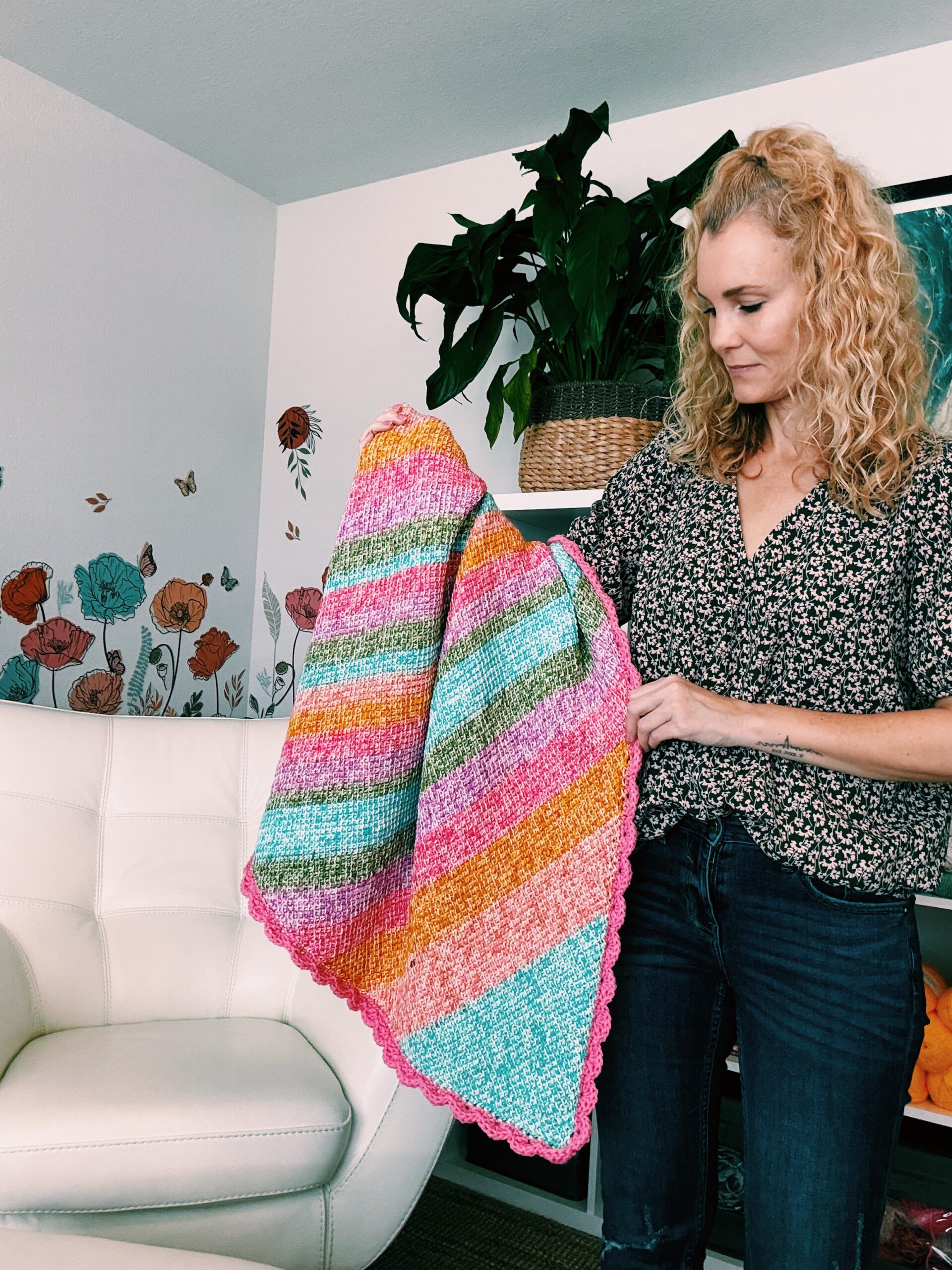 Tunisian Crochet Baby Blanket Pattern – C2C Style