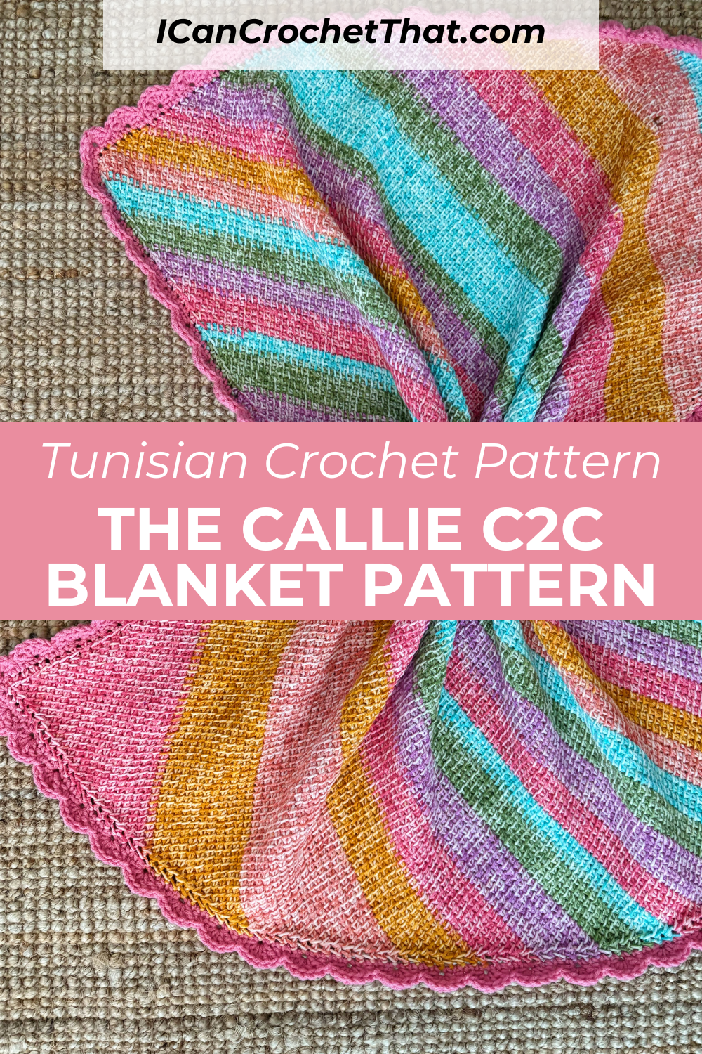 Free C2C Tunisian Crochet Baby Blanket Pattern