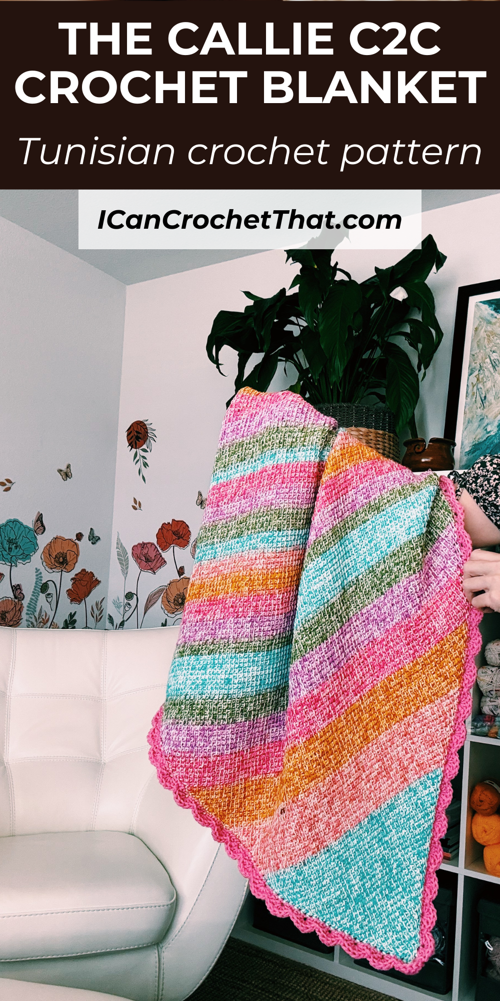 Must-Try C2C Tunisian Crochet Baby Blanket Pattern