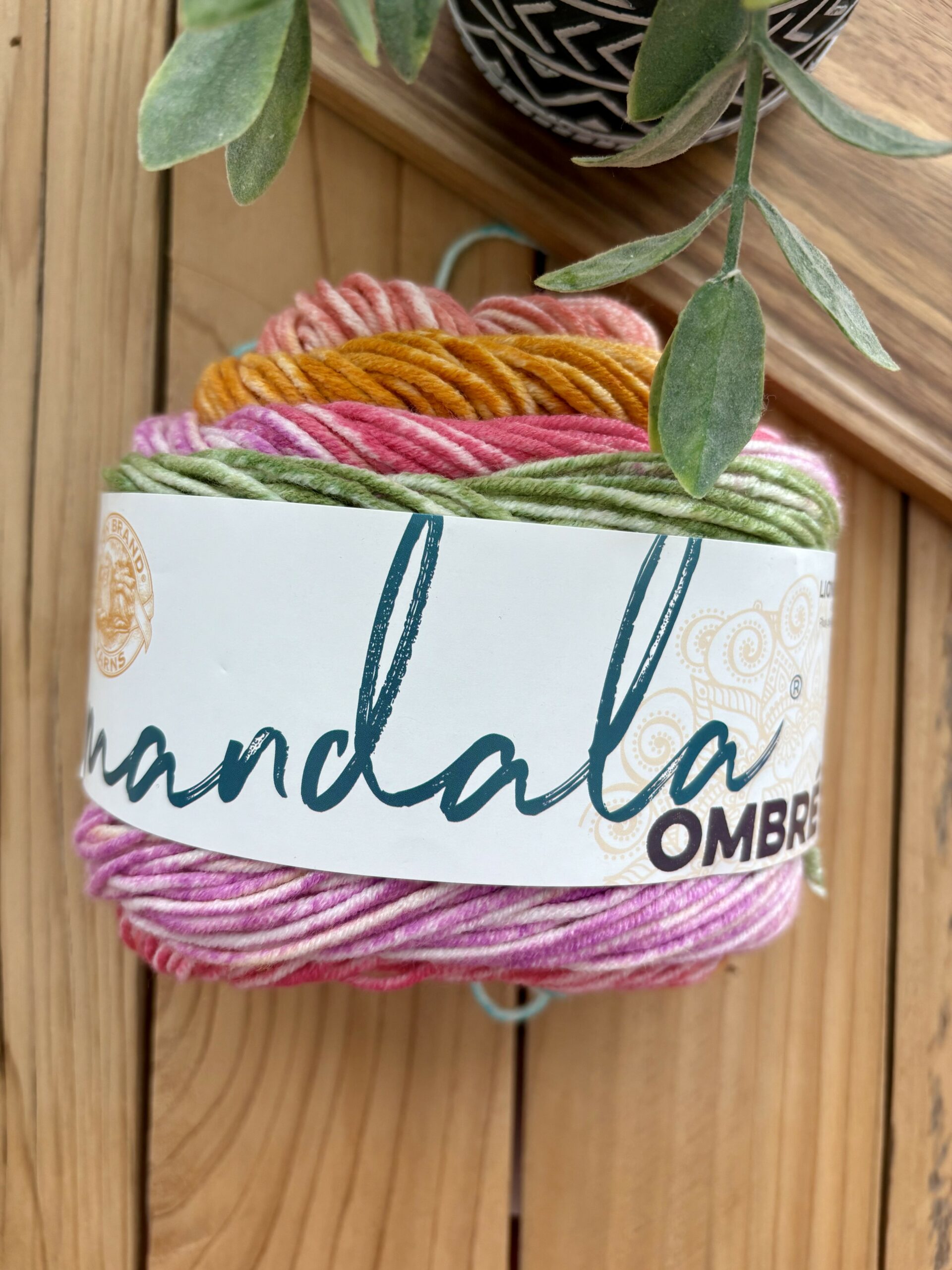 Close-up of a yarn label